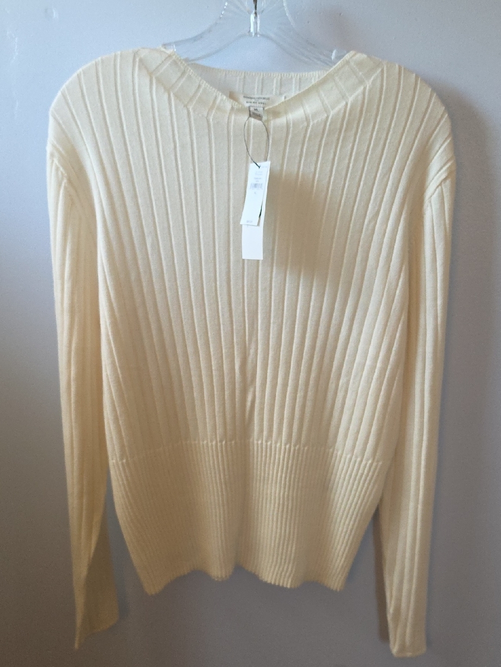 Banana Republic Cream Merino Wool Ribbed Sweater